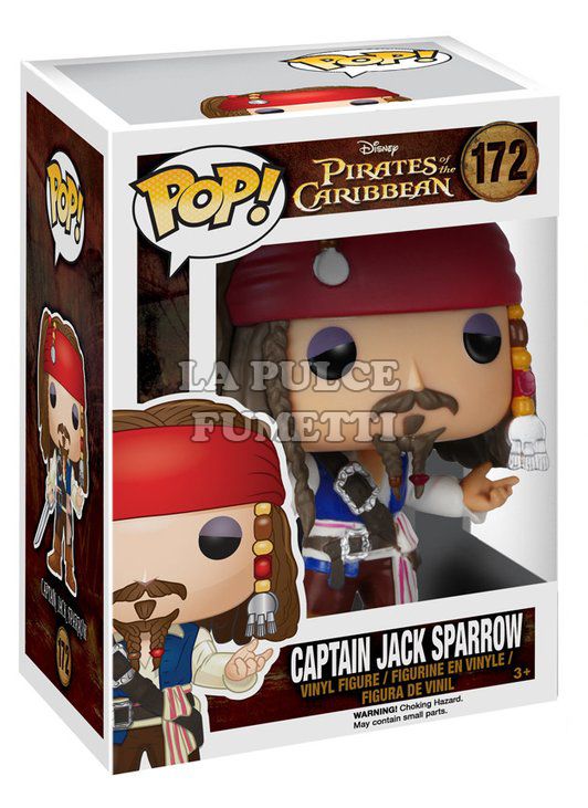 PIRATES OF THE CARIBBEAN: CAPTAIN JACK SPARROW - VINYL FIGURE #  172 - POP FUNKO 